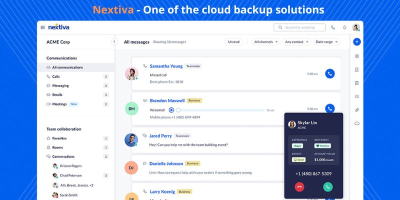 Nextiva - One of the cloud backup solutions